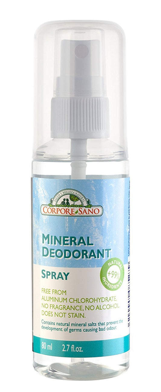 Corpore Sano Mineral Deodorant Spray-CERTIFIED ORGANIC-99% NATURAL INGREDIENTS-NO ALUMINUM,ALCOHOL OR FRAGANCE-Imported from Spain-80 ml/2.7 fl oz Beauty and Personal Care Corpore Sano