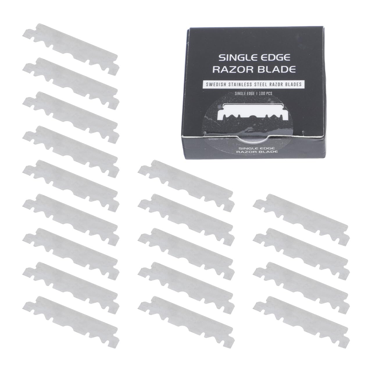 FOMIYES Stainless Steel Single Edge Razor Blades for Men Portable Face Razor for Beard Trimming Ideal for Barbers and Home Use 100 Pack Beauty and Personal Care FOMIYES
