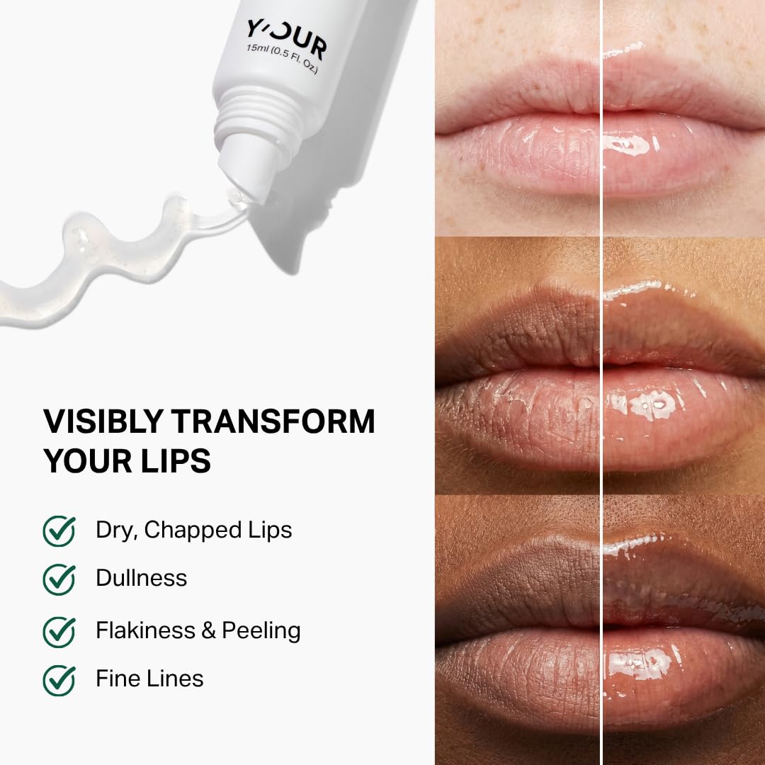 Y’OUR Intensive Healing Lip Balm for Dry Chapped Lips - Deeply Hydrating Lip Treatment - Hyaluronic Acid, Shea Butter & Rosehip Oil - Repairing Beauty and Personal Care Y'OUR