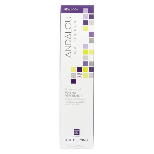 Andalou Naturals Blossom + Leaf Toning Refresher Balances pH Levels Hydrates and Soothes Irritated Dry Skin Contains Aloe Vera Geranium and Orange Beauty & Personal Care Andalou Naturals