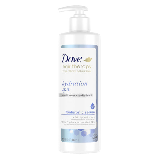 Dove Hair Therapy Conditioner for Dry Hair Hydration Spa Hair Conditioner with Hyaluronic Serum 13.5 fl oz Beauty & Personal Care Dove