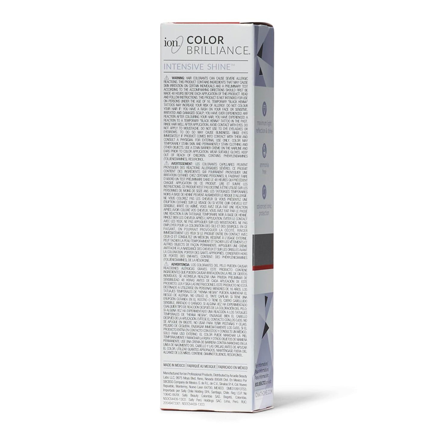 Ion Intensive Shine 3RV Burgundy Brown Demi Permanent Creme Hair Color 3RV Burgundy Brown Beauty & Personal Care ion