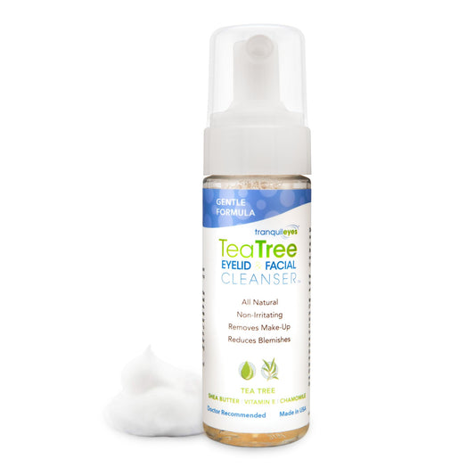 EYEECO Gentle Tea Tree Oil Foaming Facial Cleanser – 1.6oz – Non-Irritating Eyelid Cleanser & Face Wash with Tea Tree, Chamomile & Shea Butter Beauty & Personal Care EYEECO