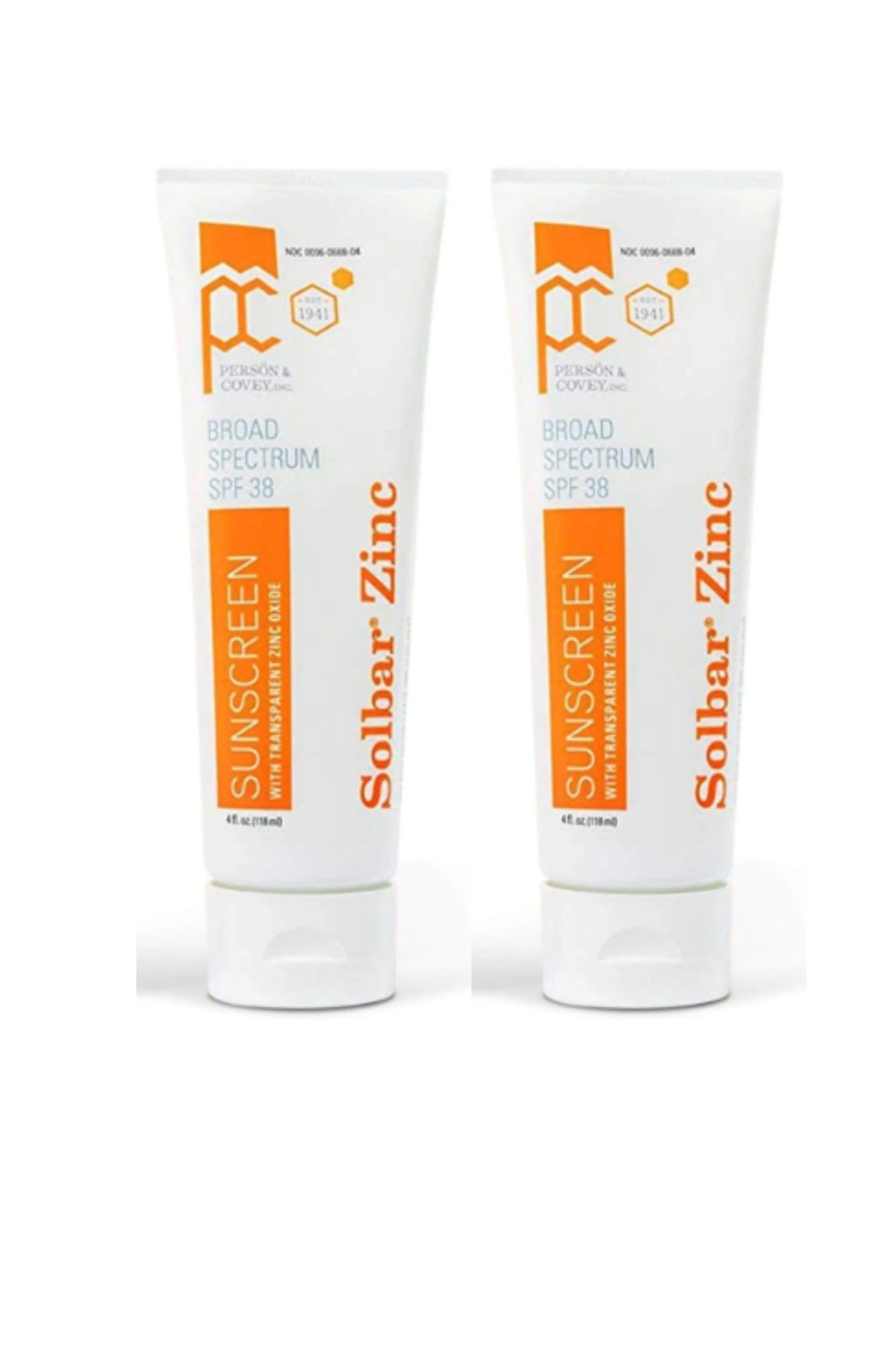 Solbar Zinc Sun Protection Cream SPF 38 4 oz (Pack of 2) Beauty & Personal Care Solbar