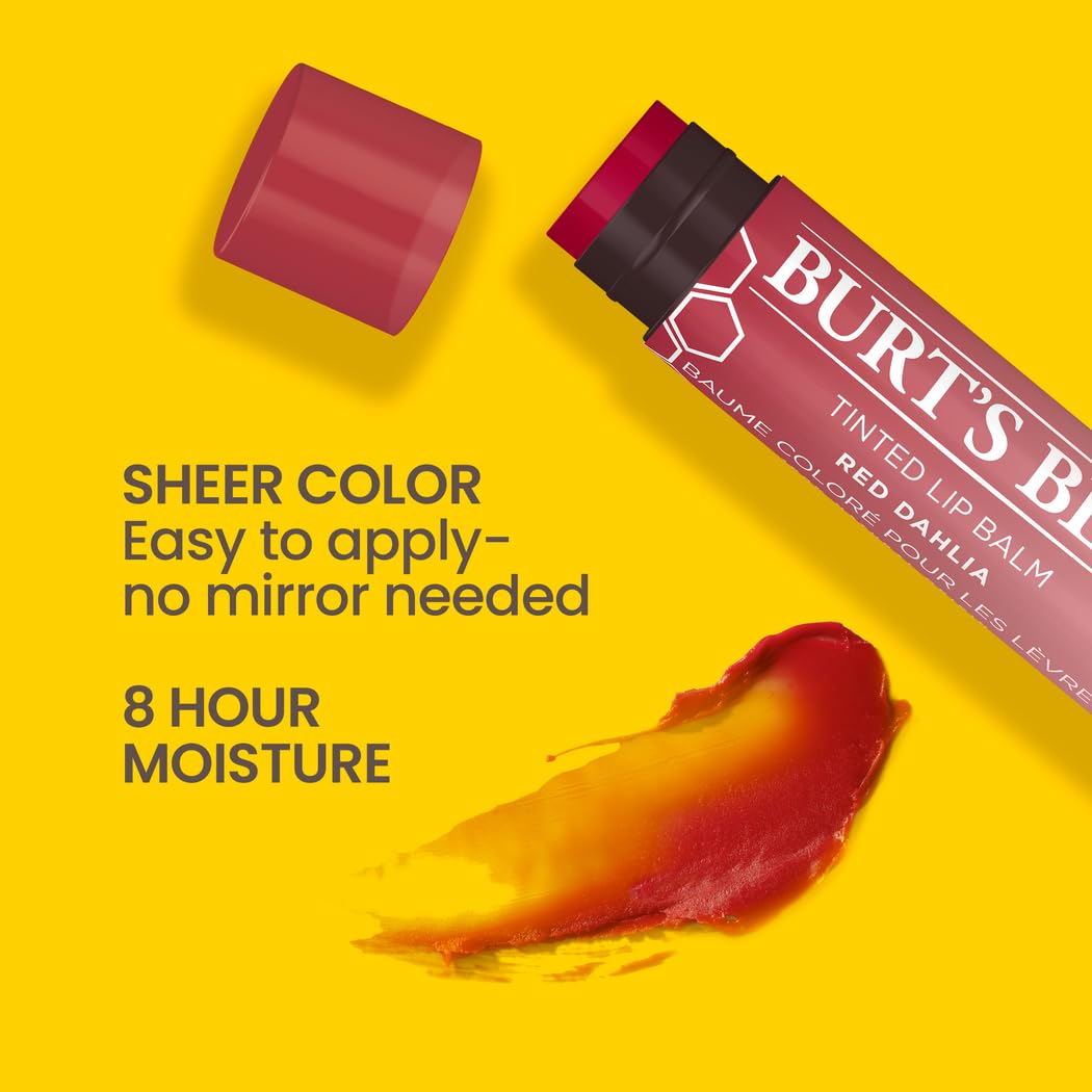 Burt's Bees Tinted Lip Balm Red Dahlia Blister 0.15oz Beauty and Personal Care Burt's Bees