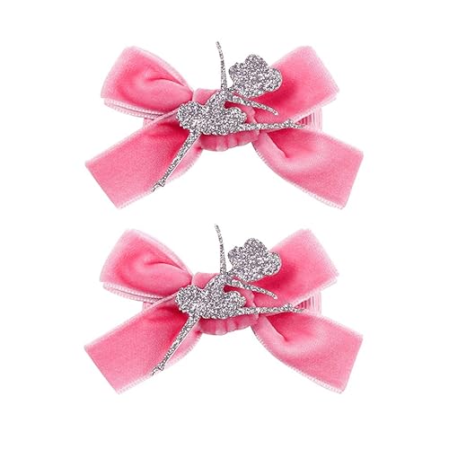Ballet Dance Hair Clips Ballet Girls HairPin Girl Dance HairClips Hair Pin JBC37 (Silver Dance Girl-Pink Bow) Beauty & Personal Care BBTDIN