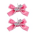 Ballet Dance Hair Clips Ballet Girls HairPin Girl Dance HairClips Hair Pin JBC37 (Silver Dance Girl-Pink Bow) Beauty & Personal Care BBTDIN