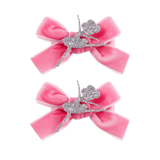 Ballet Dance Hair Clips Ballet Girls HairPin Girl Dance HairClips Hair Pin JBC37 (Silver Dance Girl-Pink Bow) Beauty & Personal Care BBTDIN