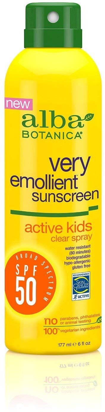 Alba Botanica Very Emollient, Active Kids Spray Sunscreen SPF 50 6 oz (Pack of 11)11 Beauty & Personal Care Alba Botanica