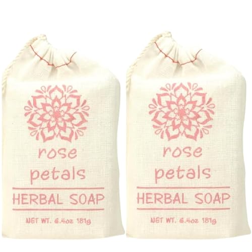 Greenwich Bay Trading Co. Herbal Soaps in a Sack, 6.4oz, Rose Petal, 2 Pack Beauty & Personal Care Greenwich Bay