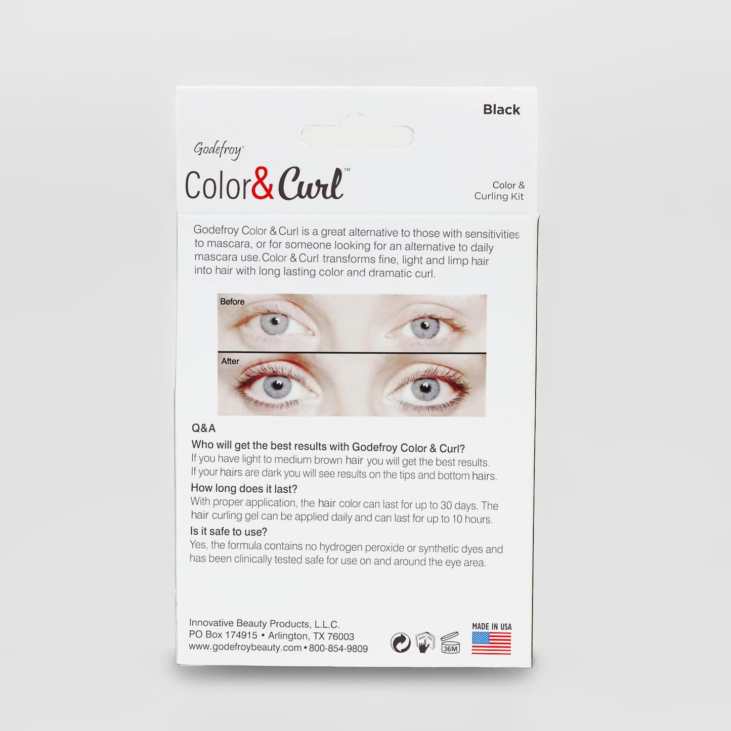 Color & Curl Black Hair Product No Ammonia, No Hydrogen Peroxide, Covers Gray, Long-Lasting, All-Natural Ingredients for Healthy, Vibrant Hair Beauty & Personal Care Godefroy