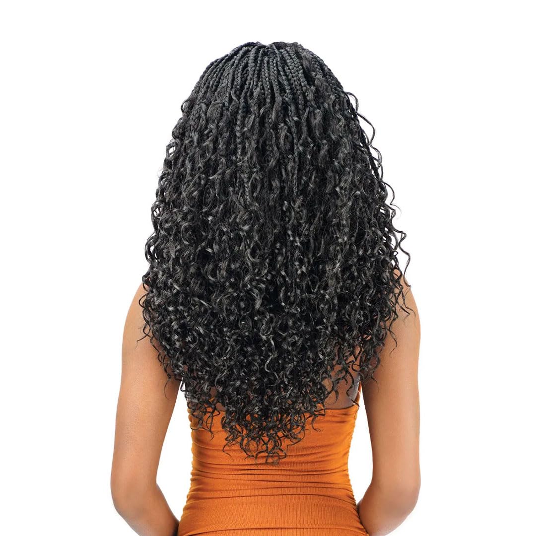 Zury Sis Synthetic Crochet Braid - V11 Boho Deep Curly 14"16"18" (1 JETBLACK)