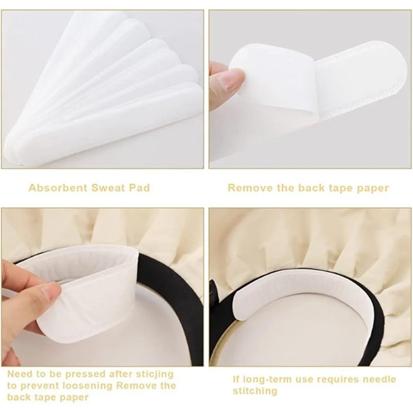 Cyyaog Collar Protectors for Shirts 40pcs Disposable Hat Sweat Pad Adjustable Absorbent Line Beauty and Personal Care Cyyaog