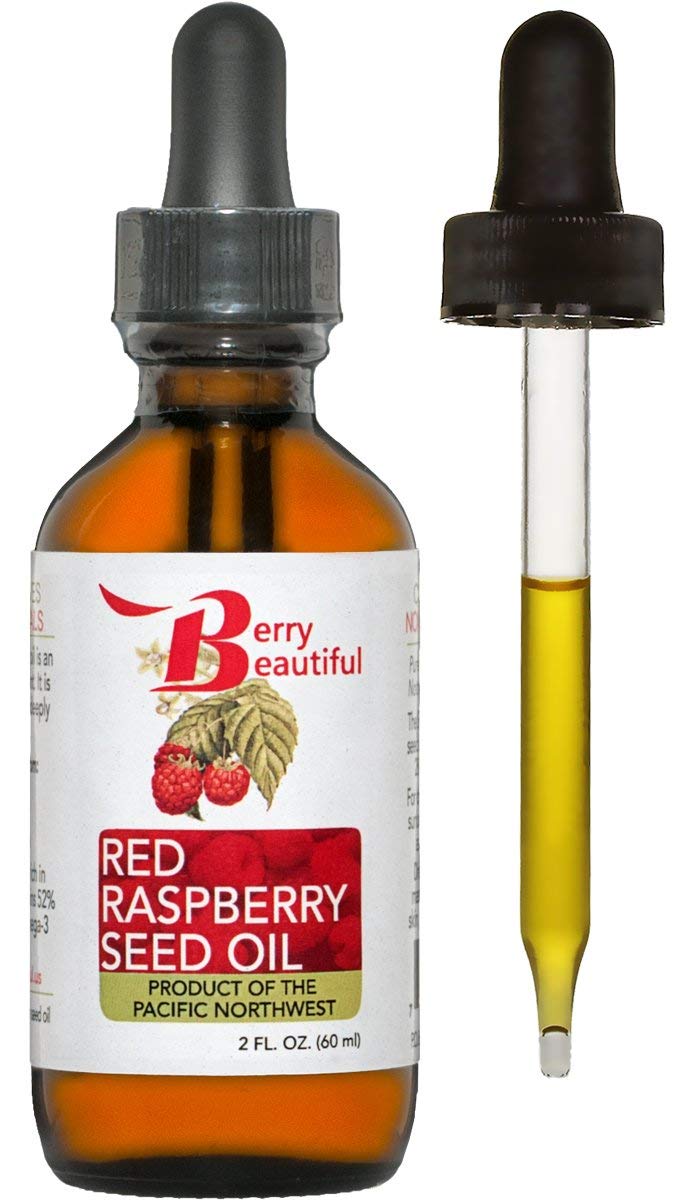 Berry Beautiful 100% Pure Red Raspberry Seed Oil - 2 fl oz | Sustainably Cold-Pressed from Northwest Co-op Raspberries Beauty & Personal Care Berry Beautiful