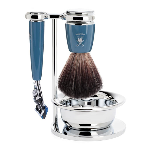 MÜHLE RYTMO 4-Piece Black Fiber 5-Blade Razor Modern Luxury Wet Shaving Set - Perfect for Every Day Use, Barbershop Quality Close Smooth Shave Beauty and Personal Care MÜHLE