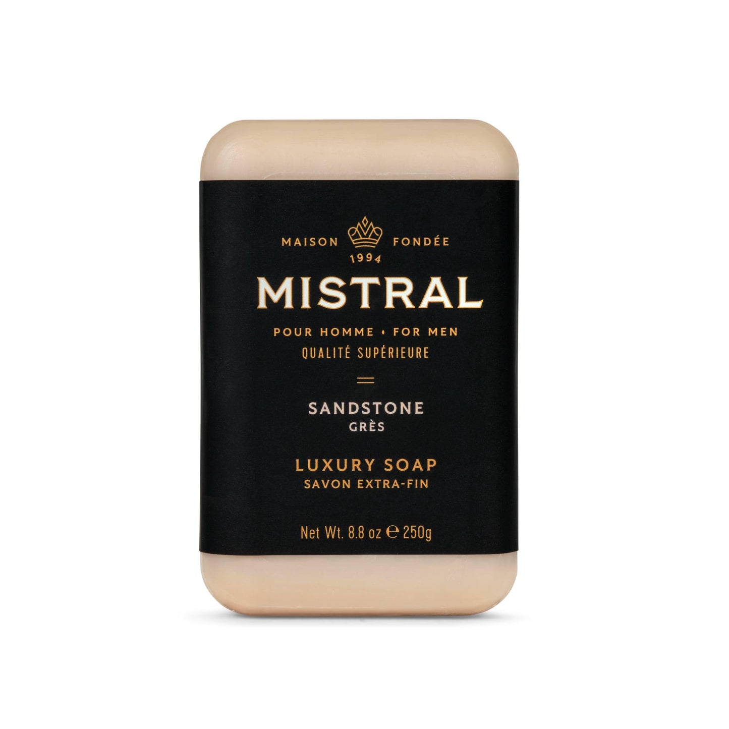 Mistral Sandstone Luxury Bar Soap for Men | Men’s Natural Soap Bar | Paraben, Phthalates Free | Moisturizing & Triple-Milled Natural Soap Bar for Men Beauty & Personal Care Mistral