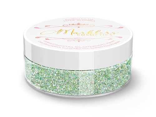 MARBLERS Holographic Face & Body Glitter [Unicorn Green] 0.18oz (5g) | Fine | Non-Toxic | Vegan | Cruelty-Free | Festival, Rave & Party Makeup | Eye Beauty & Personal Care MARBLERS