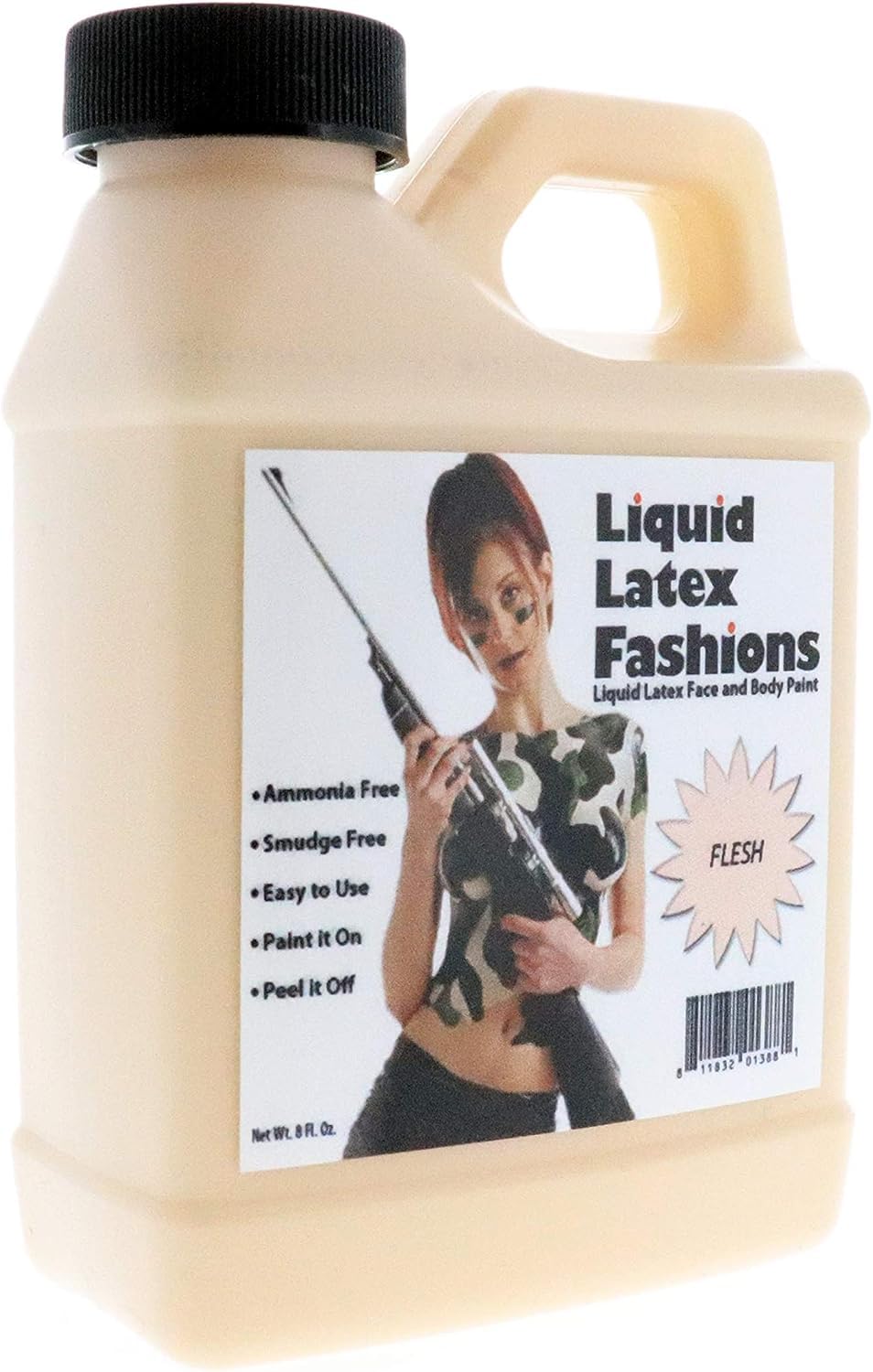 Flesh 8 Oz - Liquid Latex Body Paint, Ammonia Free No Odor, Easy On and Off, Cosplay Makeup, Creates Professional Monster, Zombie Arts Beauty & Personal Care Liquid Latex Fashions