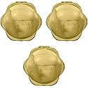 Stephanie Imports Set of 3 Double Sided Magnifying Compact Mirrors (Gold, Rounded Hexagon) Beauty & Personal Care Stephanie Imports