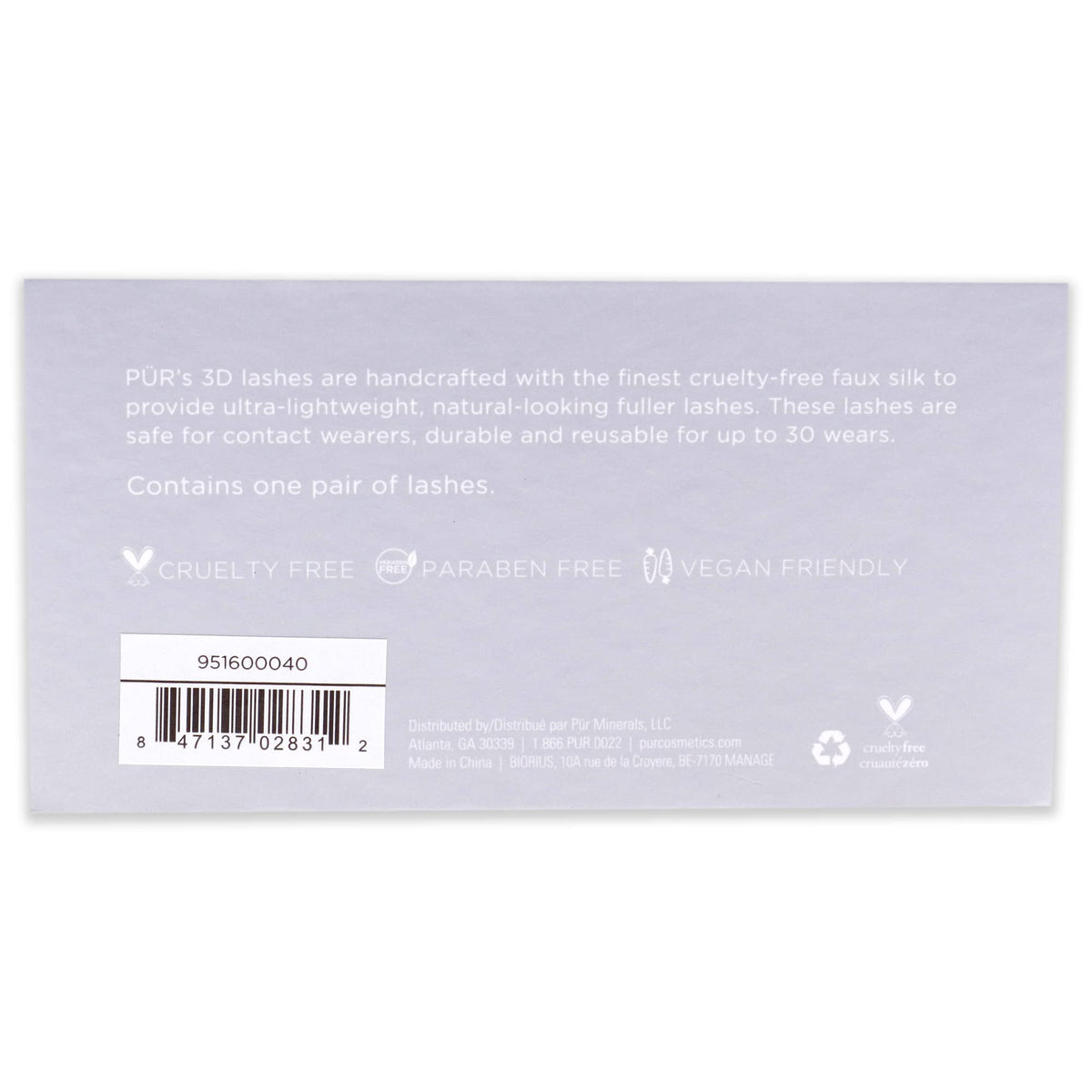 PÜR MINERALS Pro Eyelashes, Socialite Beauty & Personal Care PÜR MINERALS