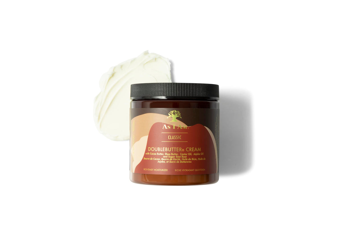 As I Am Double Butter Cream - 8 Ounce - Rich Daily Moisturizer - Soft and Shiny Curls and Coils - Repairs Split Ends - Strengthens Hair - Enriched Beauty & Personal Care As I Am