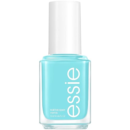 essie Salon-Quality Nail Polish, 8-Free Vegan, Feel The Fizzle, Blue, Ride The Soundwave, 0.46 oz. Beauty & Personal Care essie