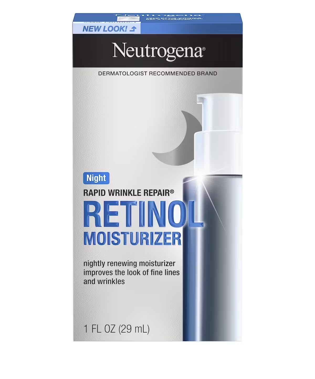 Neutrogena Rapid Wrinkle Repair Anti-Wrinkle Night Accelerated Retinol SA Facial Moisturizer, 1 fl. Oz Beauty & Personal Care Neutrogena