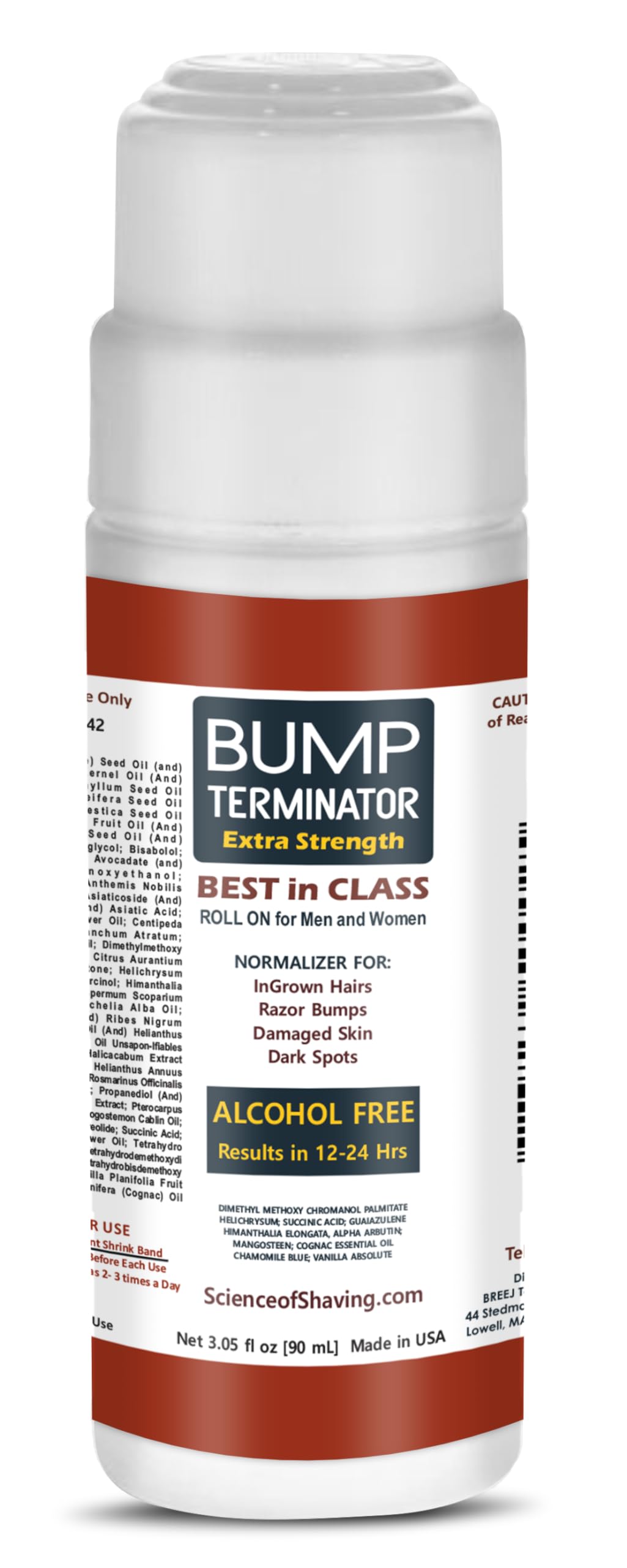 Bump Terminator Extra Strength Razor Bumps & Ingrown Hair Treatment, Back Of Head Bumps Remover Unisex - Roll On Beauty and Personal Care BREEJ