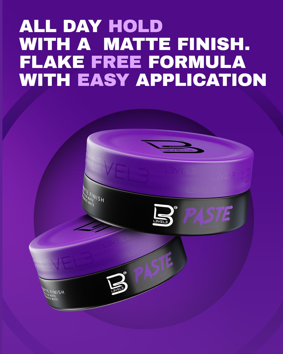 L3 - Level 3 Paste - Long-Lasting Hold - Improves Strength and Volume of Hair - Protects Against Hair Damage - Level Three Men Styling Product (150 Beauty & Personal Care L3