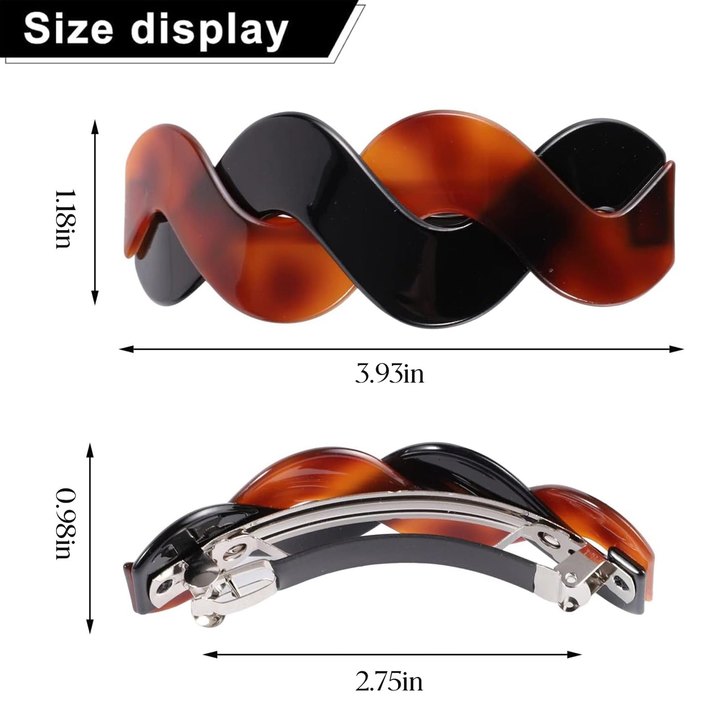 Mistofu Hair Clips (3 Count) - Large Hair Barrettes for Thick Hair - 3pcs Elegant French Barrettes Retro Hair Accessories for Women Daily Wear Beauty & Personal Care Mistofu