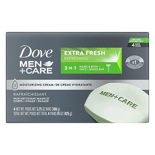 Dove Men + Care Body & Face Bar, Extra Fresh 4 ea ( Pack of 2) Beauty & Personal Care Dove