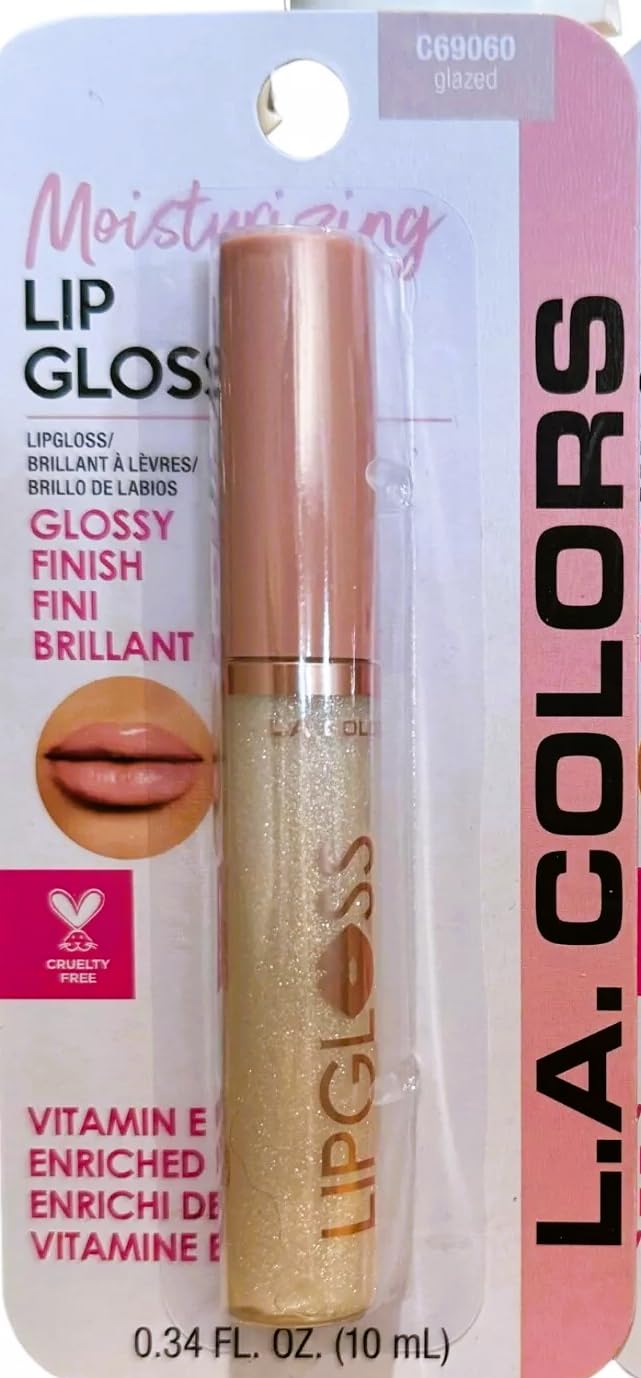 L.A. COLORS Lip Gloss Glazed Glitter, C69060 Beauty & Personal Care L.A. COLORS