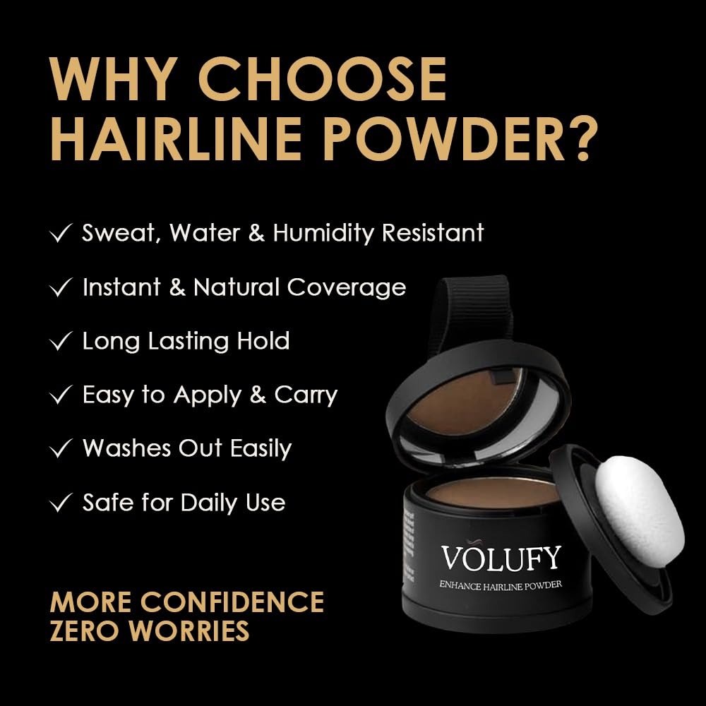 VOLUFY Light Blonde Hairline Powder for Thinning Hair & Hair Concealer Beauty & Personal Care VOLUFY