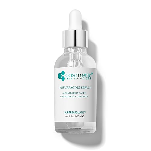 Resurfacing Serum, Gentle Liquid Exfoliator with Glycolic & Lactic Acid, Pore Minimizer & Skin Retexturizing Face Serum for Smooth, Soft & Radiant Beauty & Personal Care Cosmetic Skin Solutions