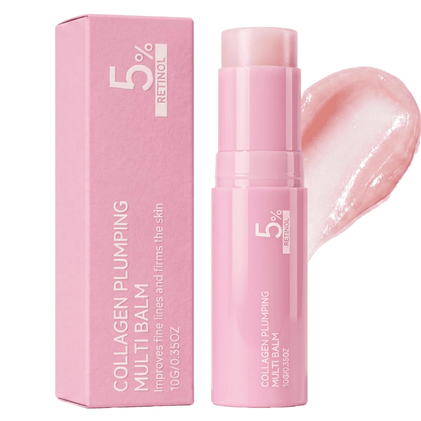 PDRN Pink Collagen Volume Multi Balm Stick, Korean Skin Care Multi-Use Anti-Aging Firming Stick, Anti-wrinkle, Deeply Nourishes for Smooth, Beauty and Personal Care gawysbm