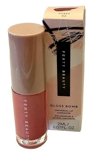 FENTY BEAUTY Gloss Bomb Universal Lip Luminizer, Fussy 02 Shade, 2ml/0.07fl oz, Mini Beauty & Personal Care FENTY BEAUTY