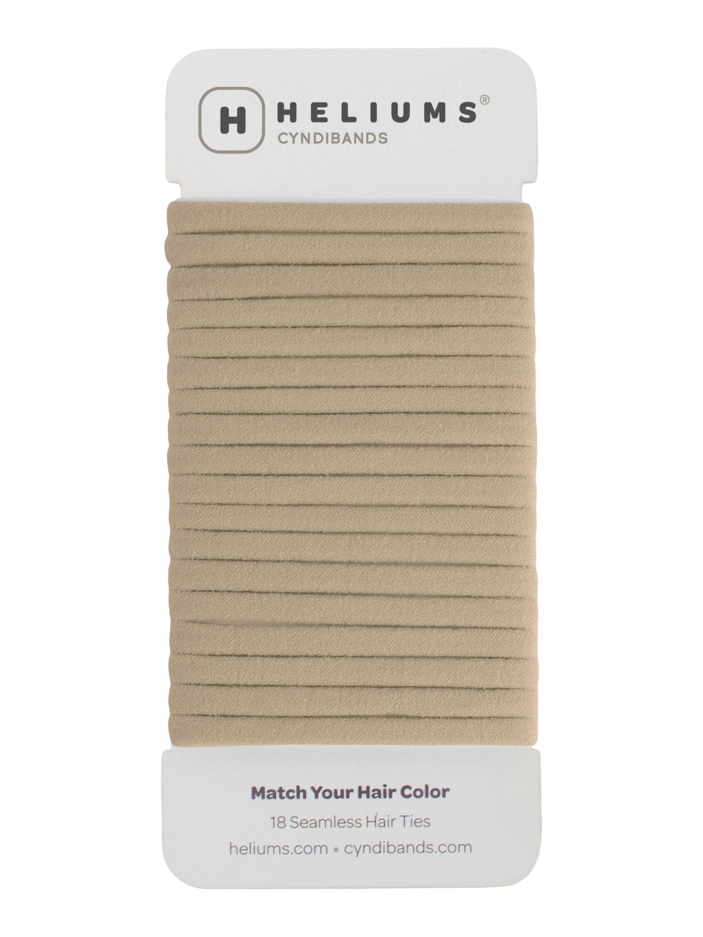 Heliums Thin Seamless Hair Ties - Sandy Blonde - 6mm Nylon No Damage Ponytail Holders, 1.75 Inch, Medium Hold for Thin to Normal Hair - 18 Pack Beauty and Personal Care Heliums Default Title