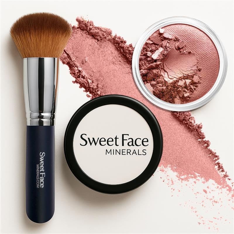 BRONZER with BRONZING BRUSH Mineral Makeup Bronzing Warmth Tanning Powder Bare Face Sun Glow Foundation Beauty & Personal Care Sweet Face Minerals