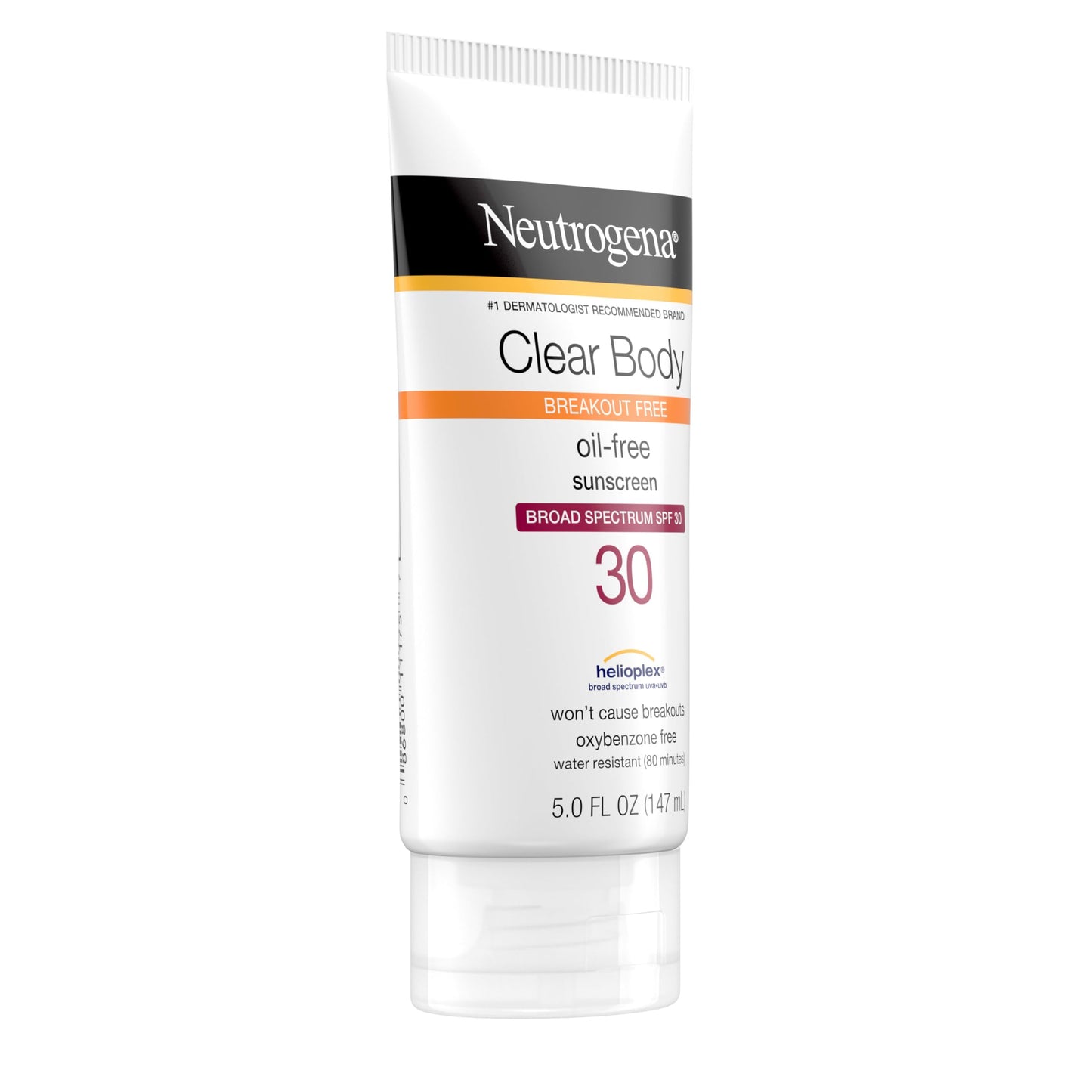 Neutrogena Clear Body Breakout-Free Liquid Sunscreen Lotion for Acne-Prone Skin, Oil-Free Sunscreen, Broad Spectrum SPF 30, Oxybenzone-Free Beauty & Personal Care Neutrogena