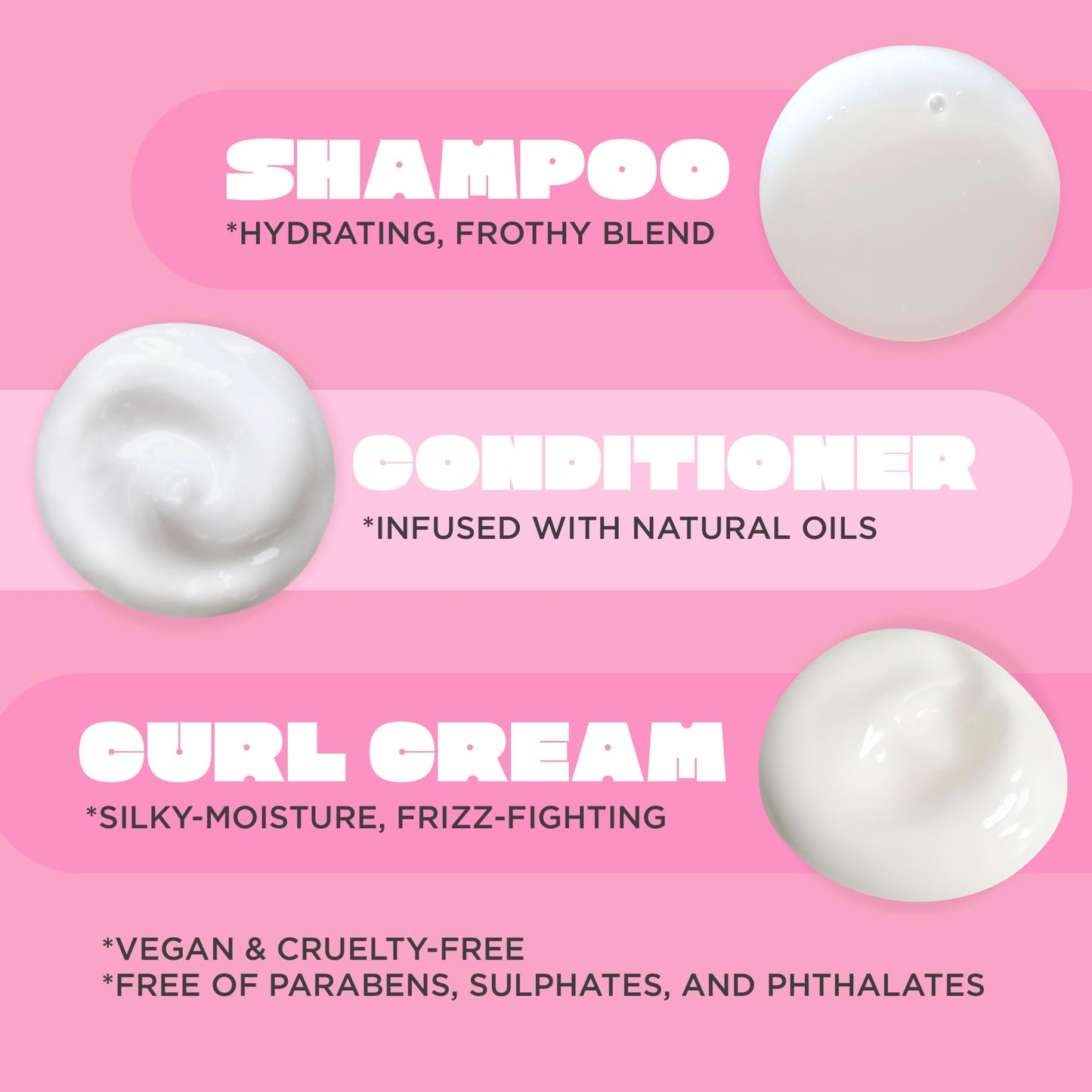 Cake Beauty Curl Friend Curl Defining Shampoo, Conditioner & Cream Set - Avocado & Argan Oil Curly Hair Products - Anti-Frizz, Cruelty Free & Vegan Beauty & Personal Care Cake Beauty