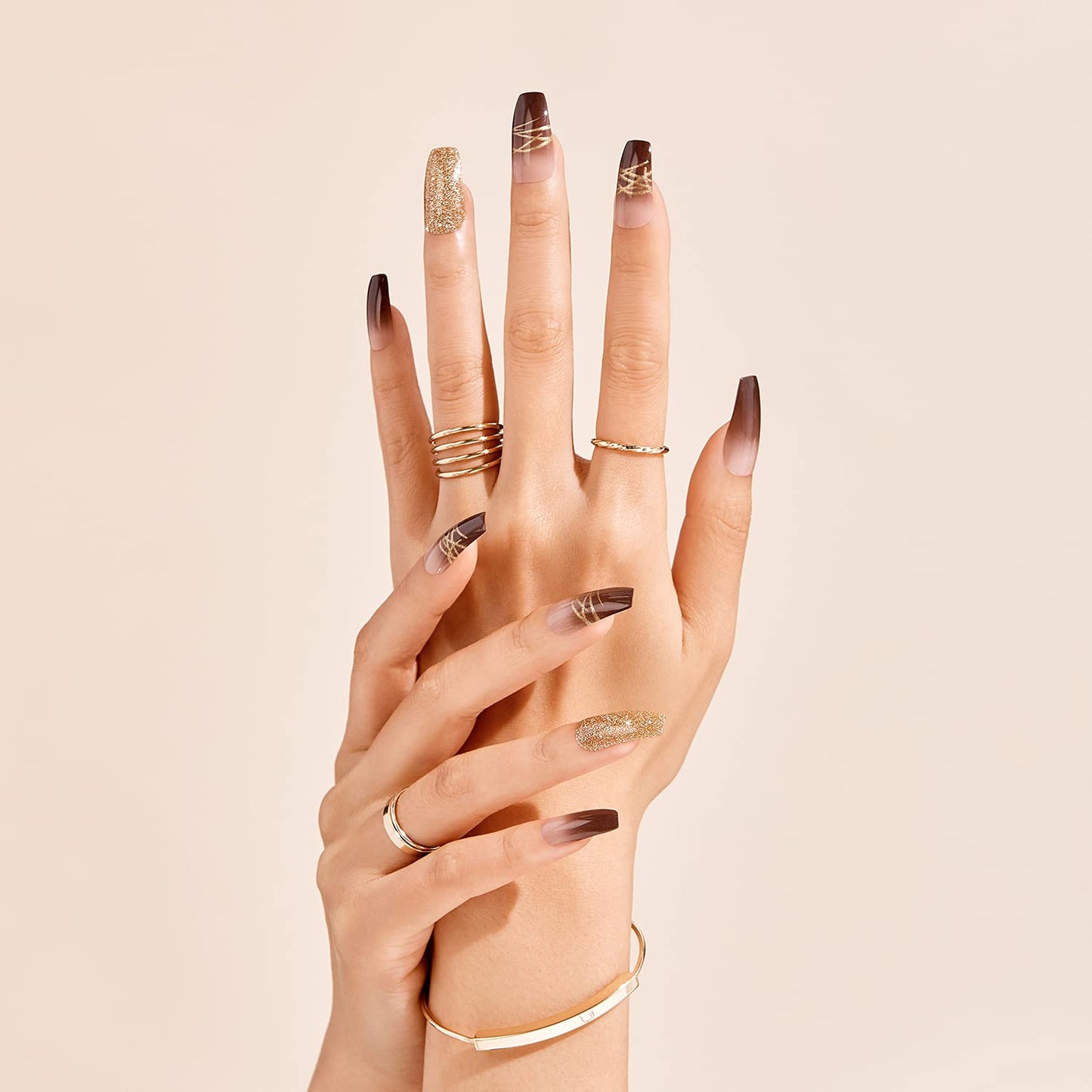 Gold Finger Gel Glam Design Nail (GD18) Beauty & Personal Care Goldfinger