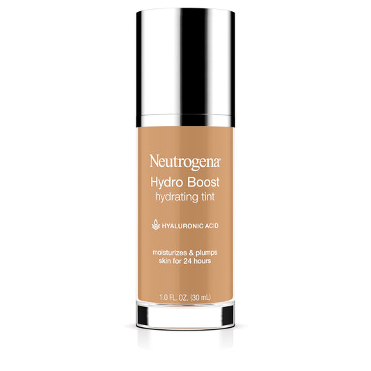 Neutrogena Hydro Boost Hydrating Tint Foundation Makeup for Dry Skin, with Hyaluronic Acid, Lightweight Oil-Free Water Gel, Non-Comedogenic, 85 Honey Beauty & Personal Care Neutrogena