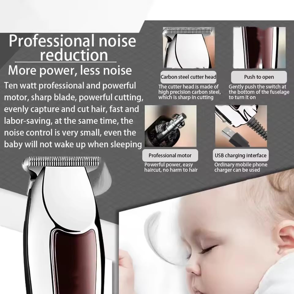 QDKVTNDJZ Hair Clippers for Men Professional - Brushless Motor Trimmers Set with Long Battery Life - USB Rechargeable Electric Hair Cutting Kit Beauty and Personal Care QDKVTNDJZ