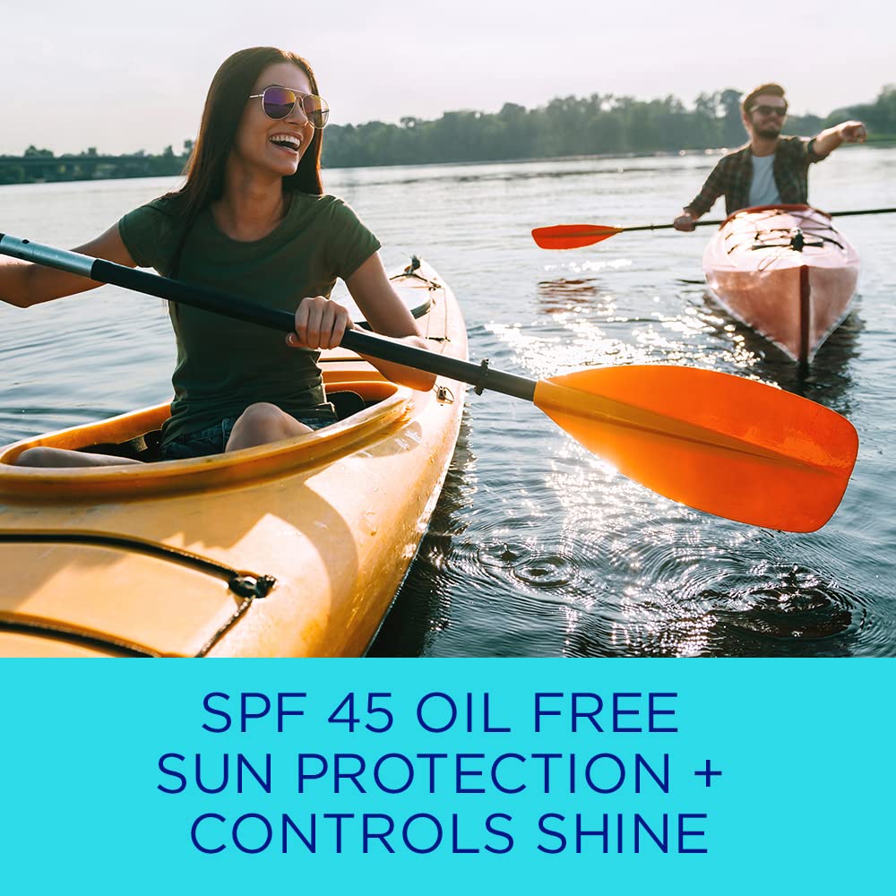 Coppertone Oil Free + Shine Control Sunscreen Face Lotion SPF 45, Lightweight Sunscreen for All Skin Tones, Won't Clog Pores, Fragrance Free, 2.5 Fl Beauty & Personal Care Coppertone