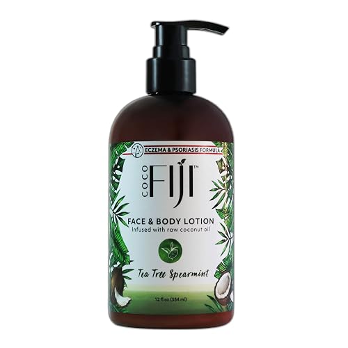 Coco Fiji Face & Body Lotion Infused With Coconut Oil | Lotion for Dry Skin | Moisturizer Face Cream & Massage Lotion for Women & Men | Tea Tree Beauty & Personal Care Organic Fiji