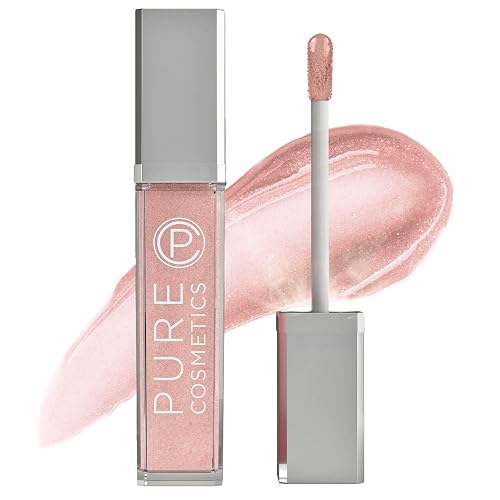 Pure Illumination Light-Up Lip Gloss with LED-Lit Applicator Brush + Side Mirror, Non-Sticky, Moisturizing Hydrating Lip Glosses with Lanolin, Jojoba Beauty & Personal Care Pure Cosmetics