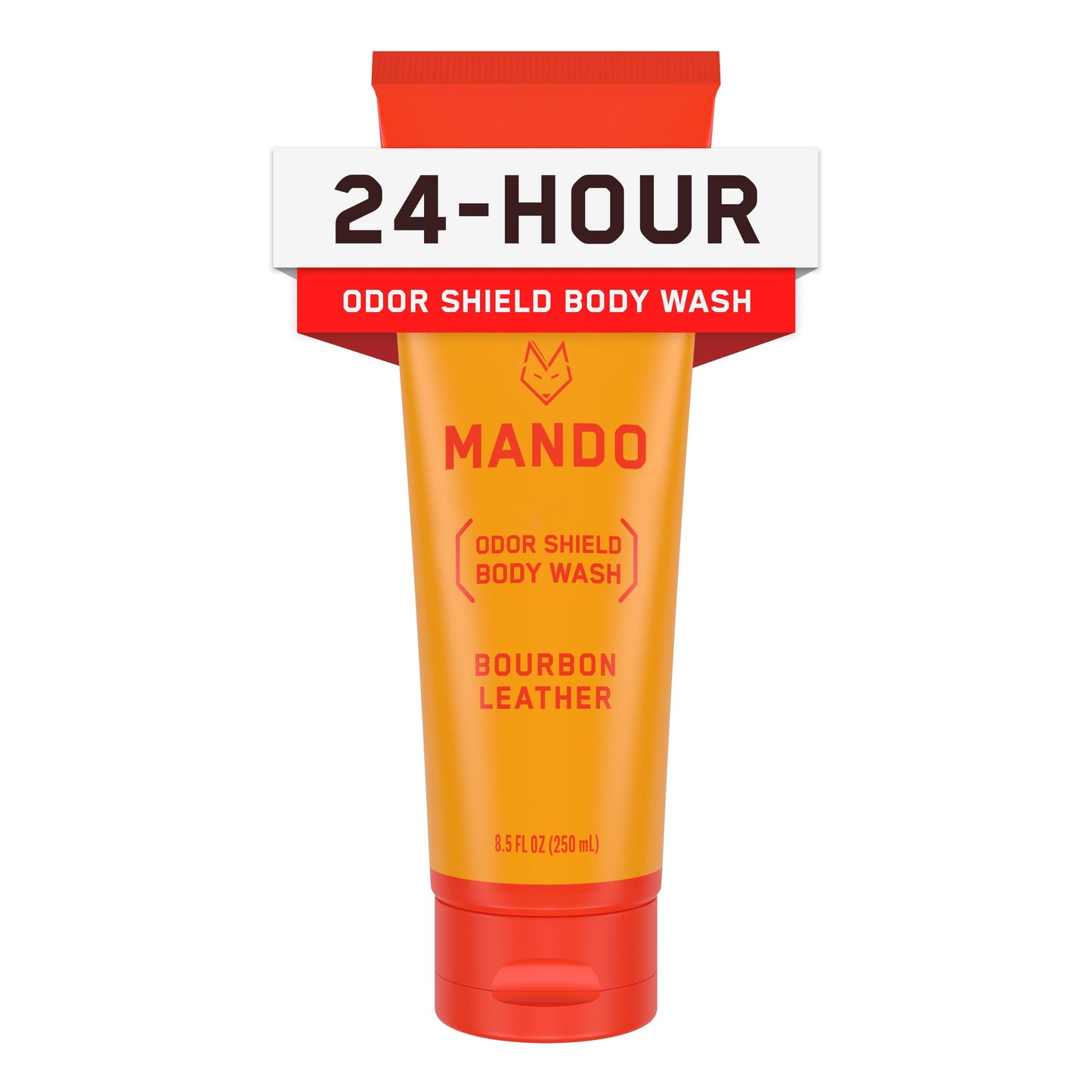 Mando Odor Shield Body Wash - 24 Hour Control - Removes Odor Better than Soap - SLS and Paraben Free, Skin Safe - 8.5 Ounce (Bourbon Leather) Beauty & Personal Care Mando