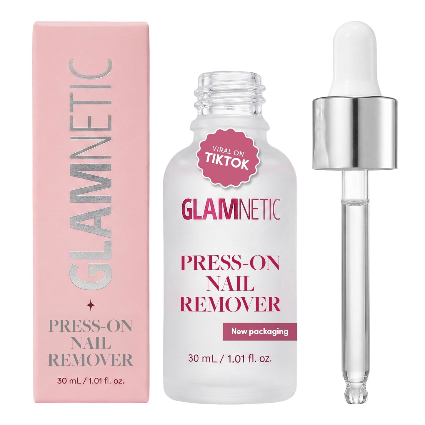 Glamnetic Press On Nail Remover | Odorless, No Acetone, Gentle Press-On Nail Remover Serum for Fake Nails | 30 ml/1.01 fl. oz. Beauty and Personal Care Glamnetic