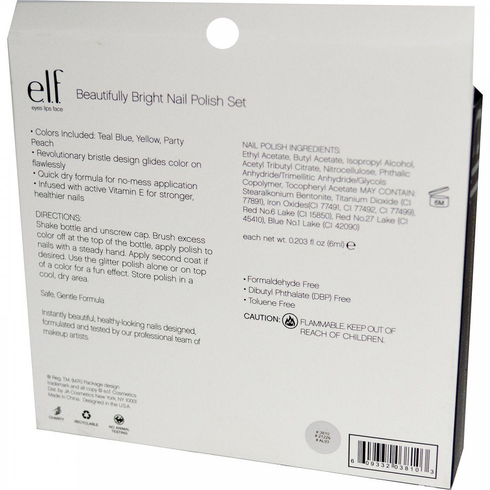 e.l.f. 3 Piece Nail Polish Set, Beautifully Bright Beauty & Personal Care e.l.f.