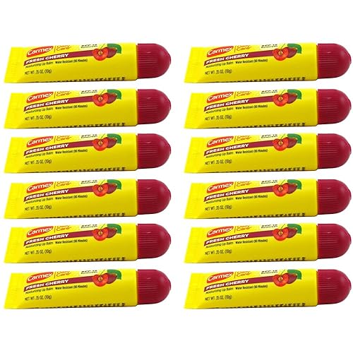 Carmex Lip Balm Tube Fresh Cherry SPF#15 0.35 Ounce (12 Pack) Beauty & Personal Care Carmex